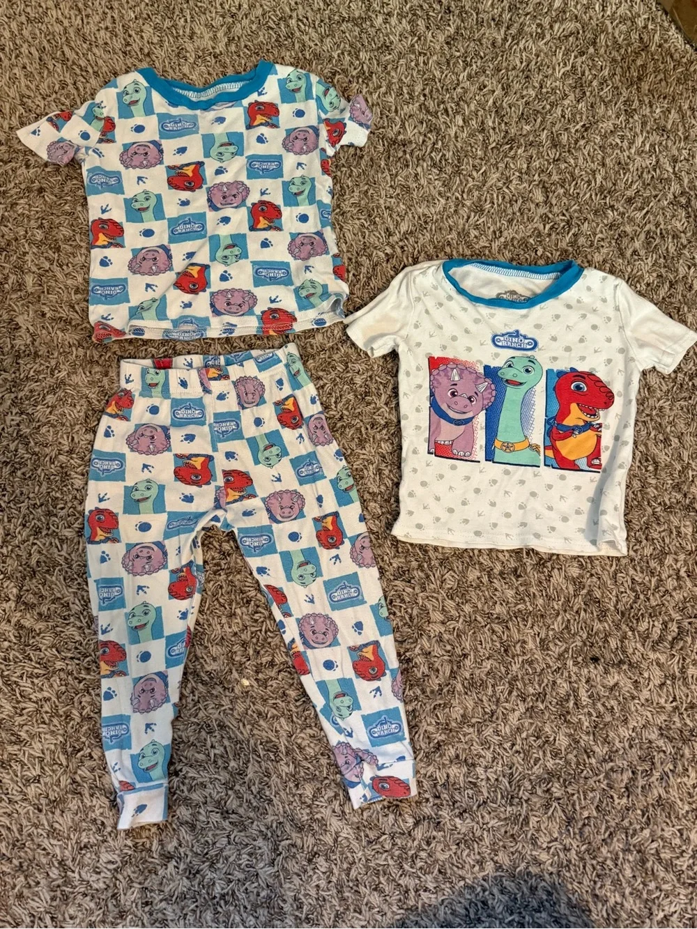 4T Dino Ranch Unisex Pajama Set